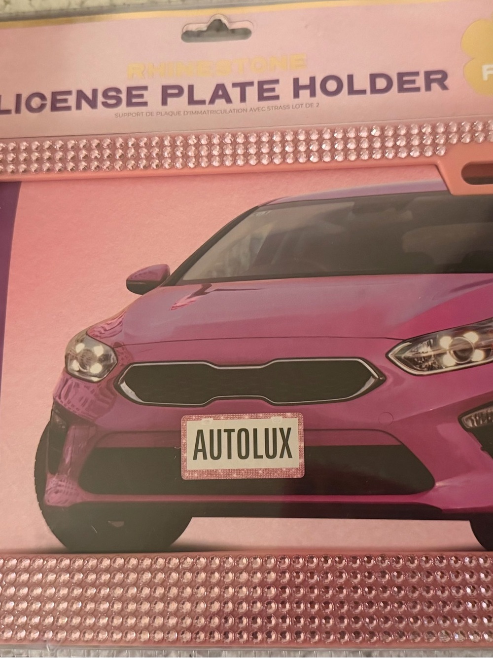LICENSE PLATE HOLDER pack 2. 
RHINESTONE